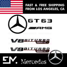 AMG GT63 Star Emblem V8 BiTurbo 4Matic+ Combo Set Badge Mercedes Benz X290 OE