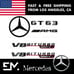 AMG GT63 Star Emblem V8 BiTurbo 4Matic+ Combo Set Badge Mercedes Benz X290 OE