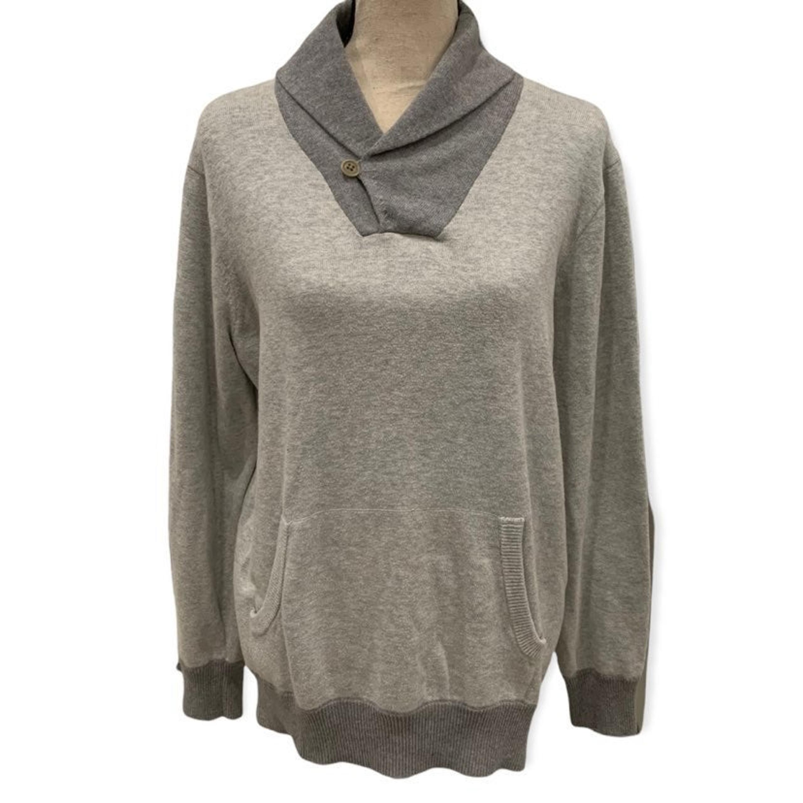 J.Crew button collared sweater size medium gray cotton 43141