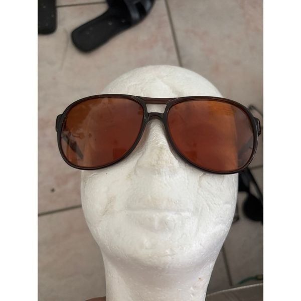 Safilo glasses brown gold frame cutout front sunglasses accessory eyewear