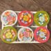 6 vintage quilted Ball Mason Jars with floral lids