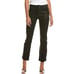 Good american good legs straight black leather coated pants organic cotton