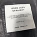 Good american good legs straight black leather coated pants organic cotton