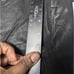 Good american good legs straight black leather coated pants organic cotton