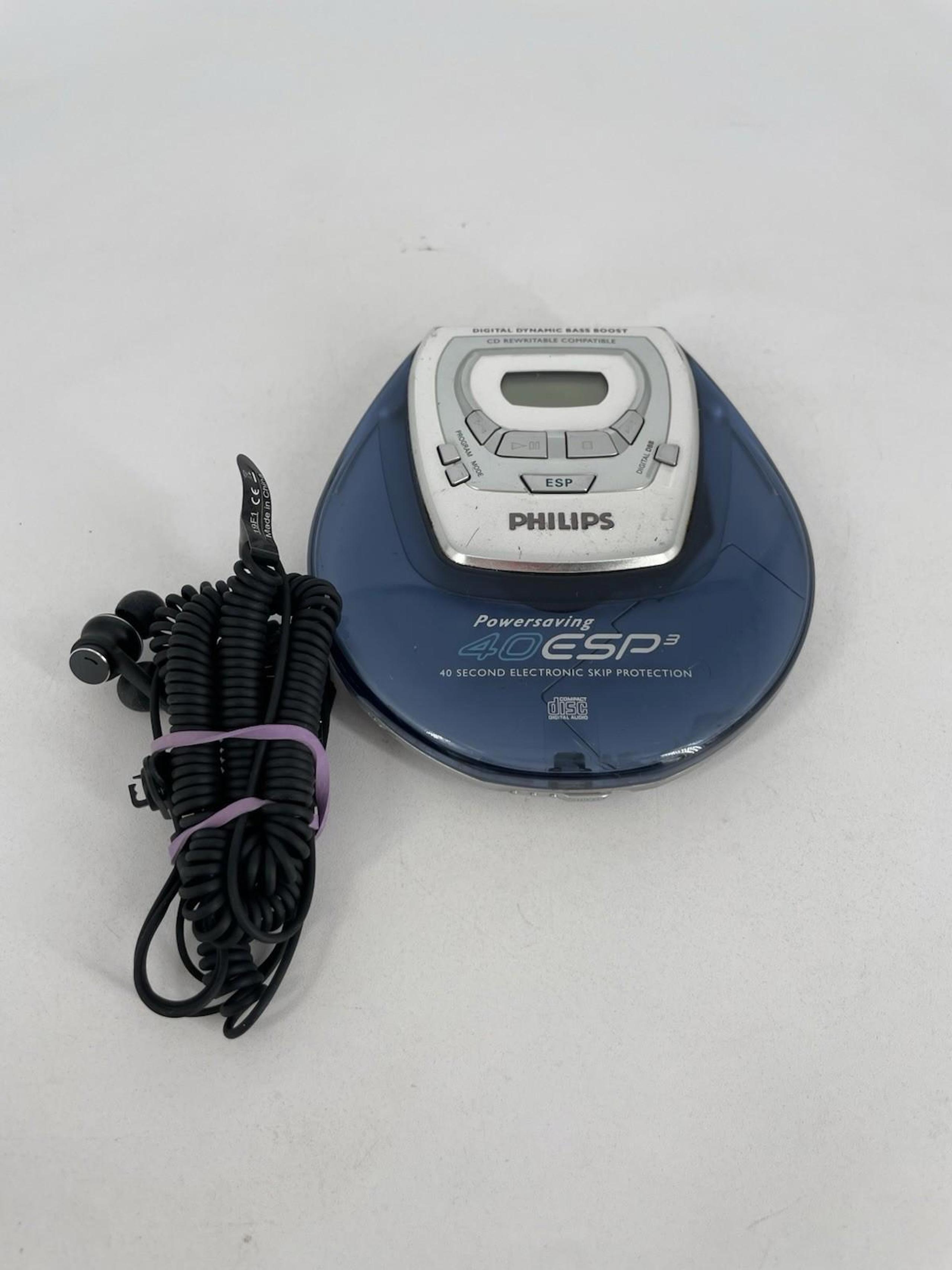 PHILIPS CD PLAYER AZ9101/17 PERSONAL PORTABLE CD PLAYER w/Accessories