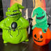 NBC lot of 2 Oogie Boogies 1-Fiber Optic 15” & 1 -13” Animated Plush Oogie