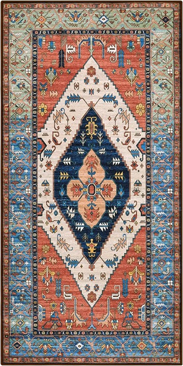Boho Runner Rugs for Hallway 2x4 Bathroom Area Rugs Non-Slip for Entrance