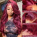 28 Inch Burgundy Lace Front Wig