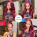 28 Inch Burgundy Lace Front Wig