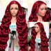 28 Inch Burgundy Lace Front Wig