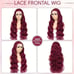 28 Inch Burgundy Lace Front Wig