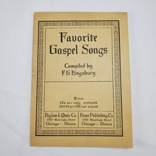 1923 Favorite Gospel Songs hymn Compiled By F.G. Kingsbury Chicago