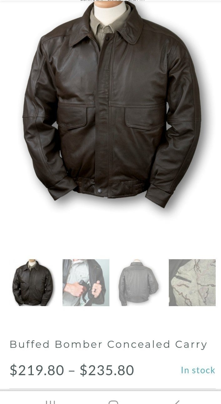 Burk's Bay Buffed Bomber Concealed Carry
