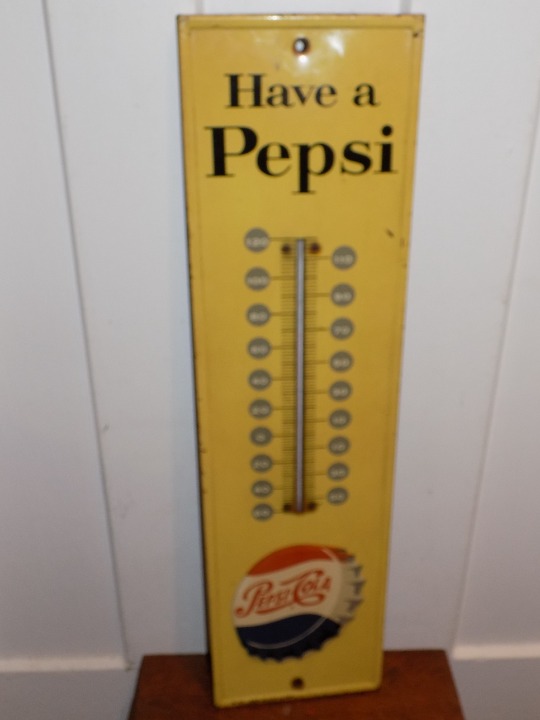 Vintage Have a Pepsi Embossed Thermometer