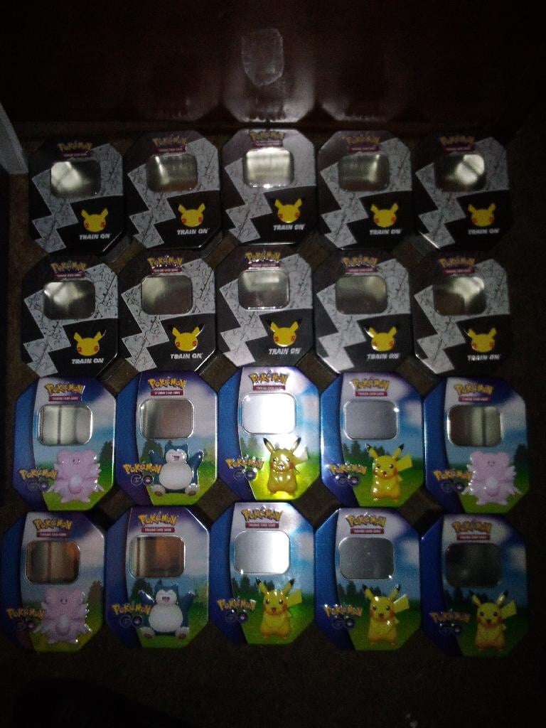Pokemon Empty Tin Lot Of around 80