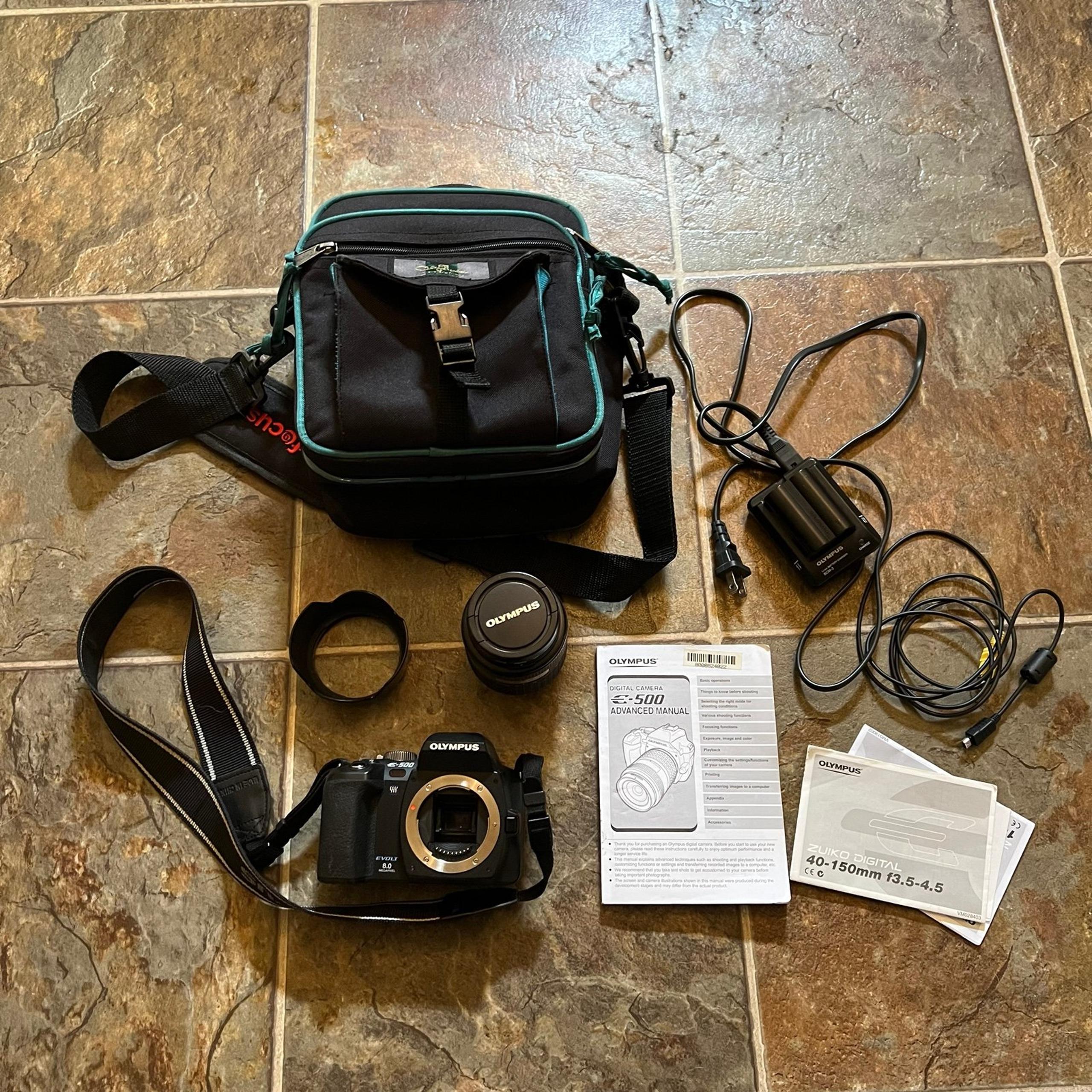 Black Evolt E-500 8.0 mp Digital Camera with 14-45mm lens - Olympus