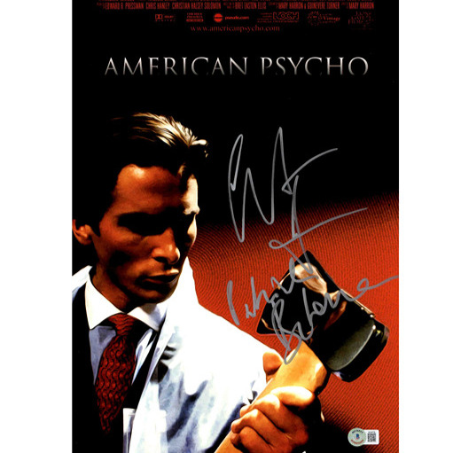 Christian Bale Signed Autographed American Psycho 11x17 Photo with Beckett COA