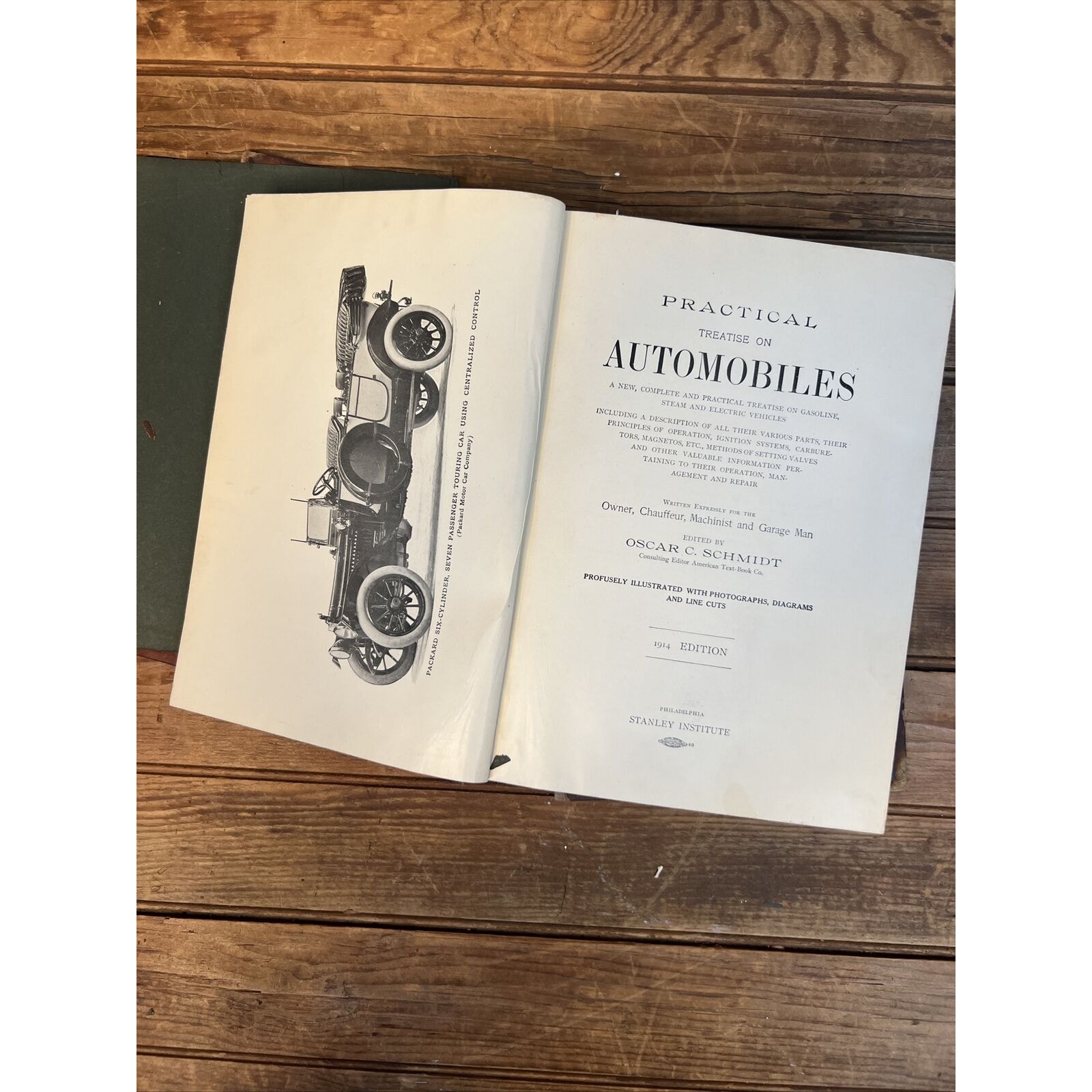 Antique Book 1914 Manual Practical Treatise on Automobiles Gas Steam Electric