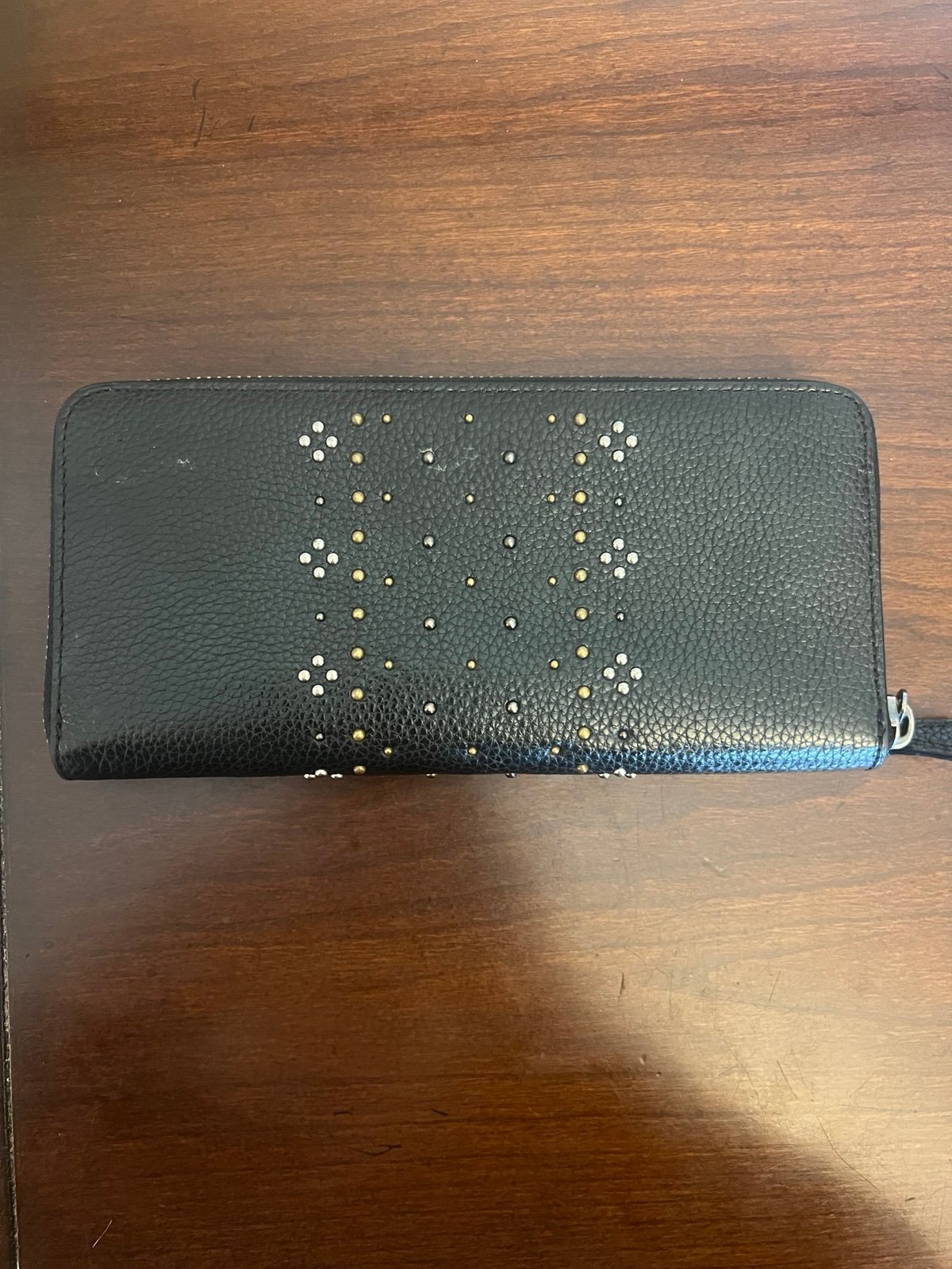 COACH Bandana Rivets FoldOver Crossbody Bag Wallet Black