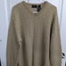 Claiborne Men's V-Neck Sweater, Size Large, Soft Cotton, Light Brown