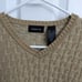Claiborne Men's V-Neck Sweater, Size Large, Soft Cotton, Light Brown