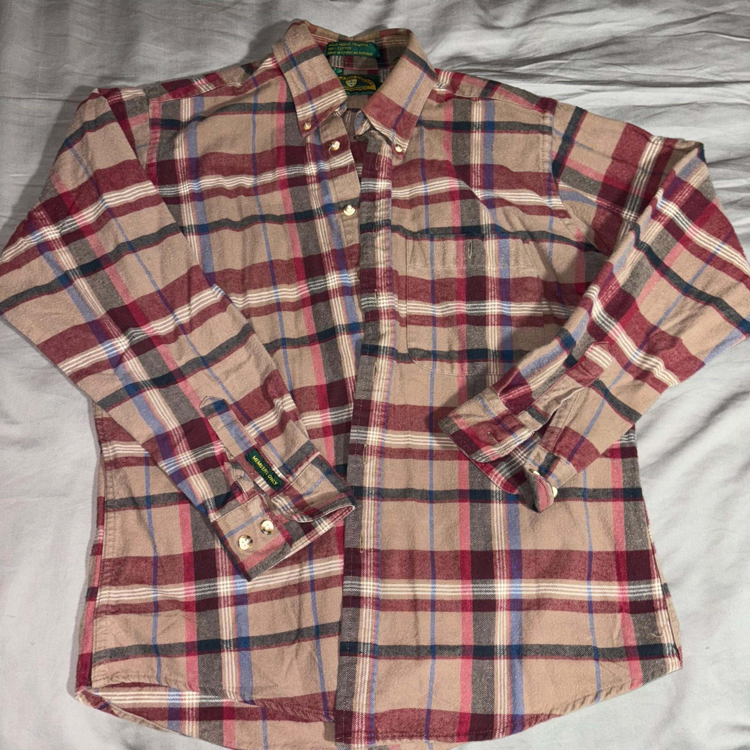 Highland County Members only Flannel VINTAGE Men size large