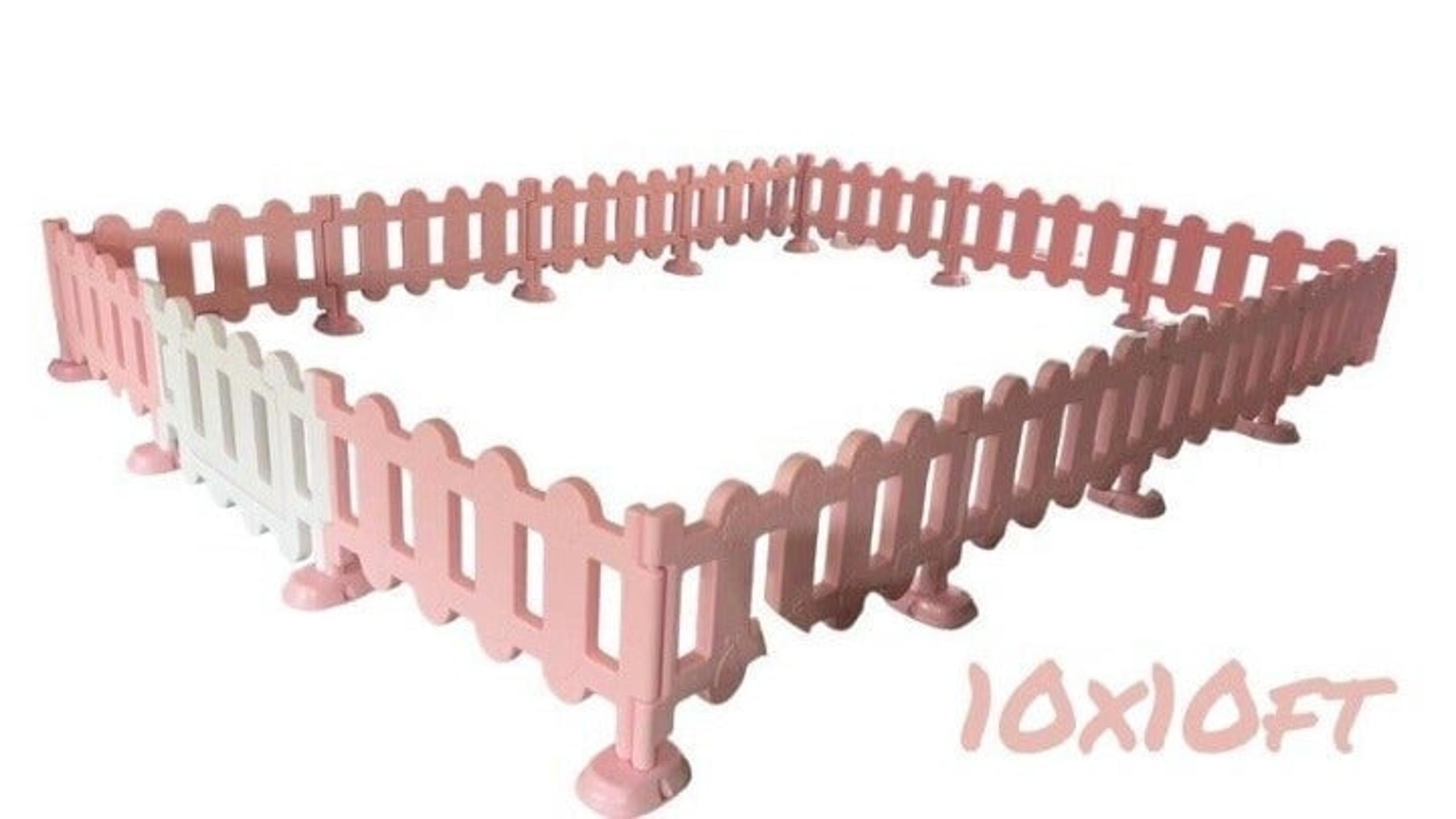 Kids Indoor/Outdoor pink Soft Play PlayPen  10X10