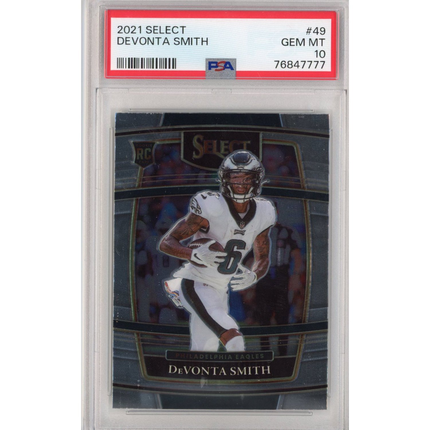 Graded 2021 Panini Select Devonta Smith #49 Concourse Rookie Card PSA 10