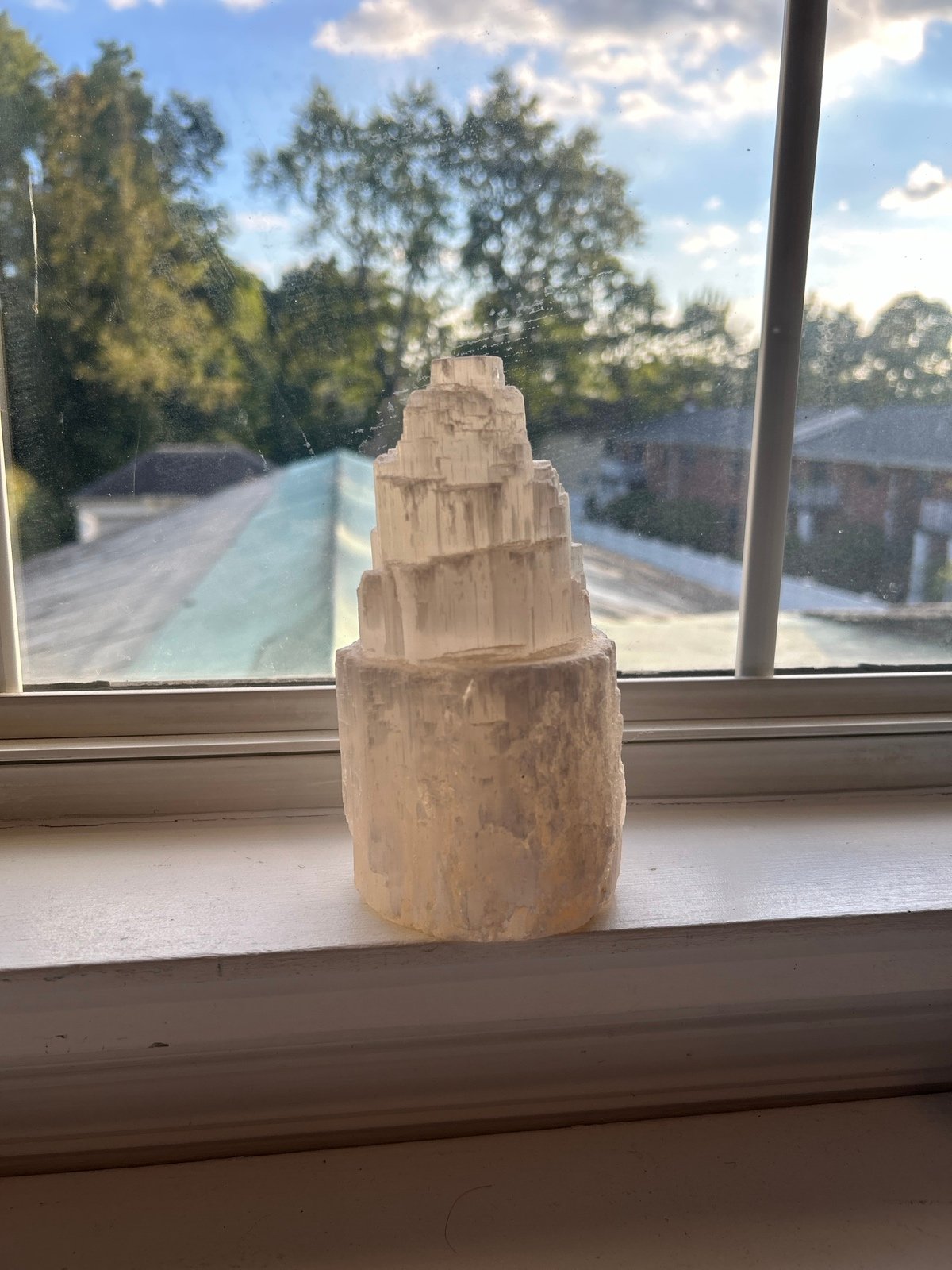 Huge satin spar tower