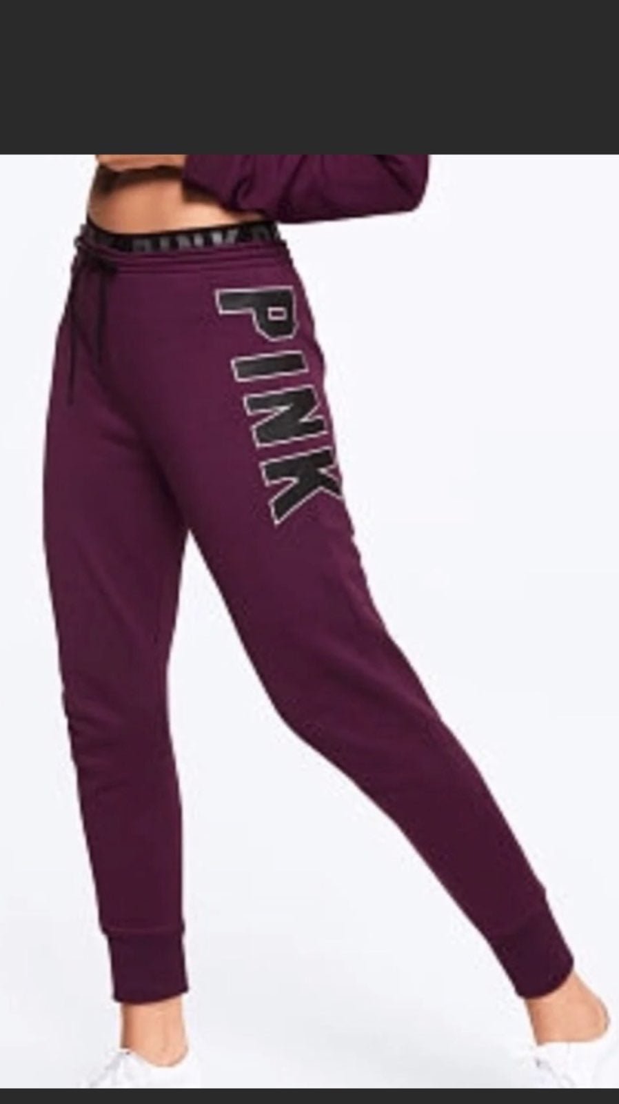 vs pink high waist skinny jogger xl plum