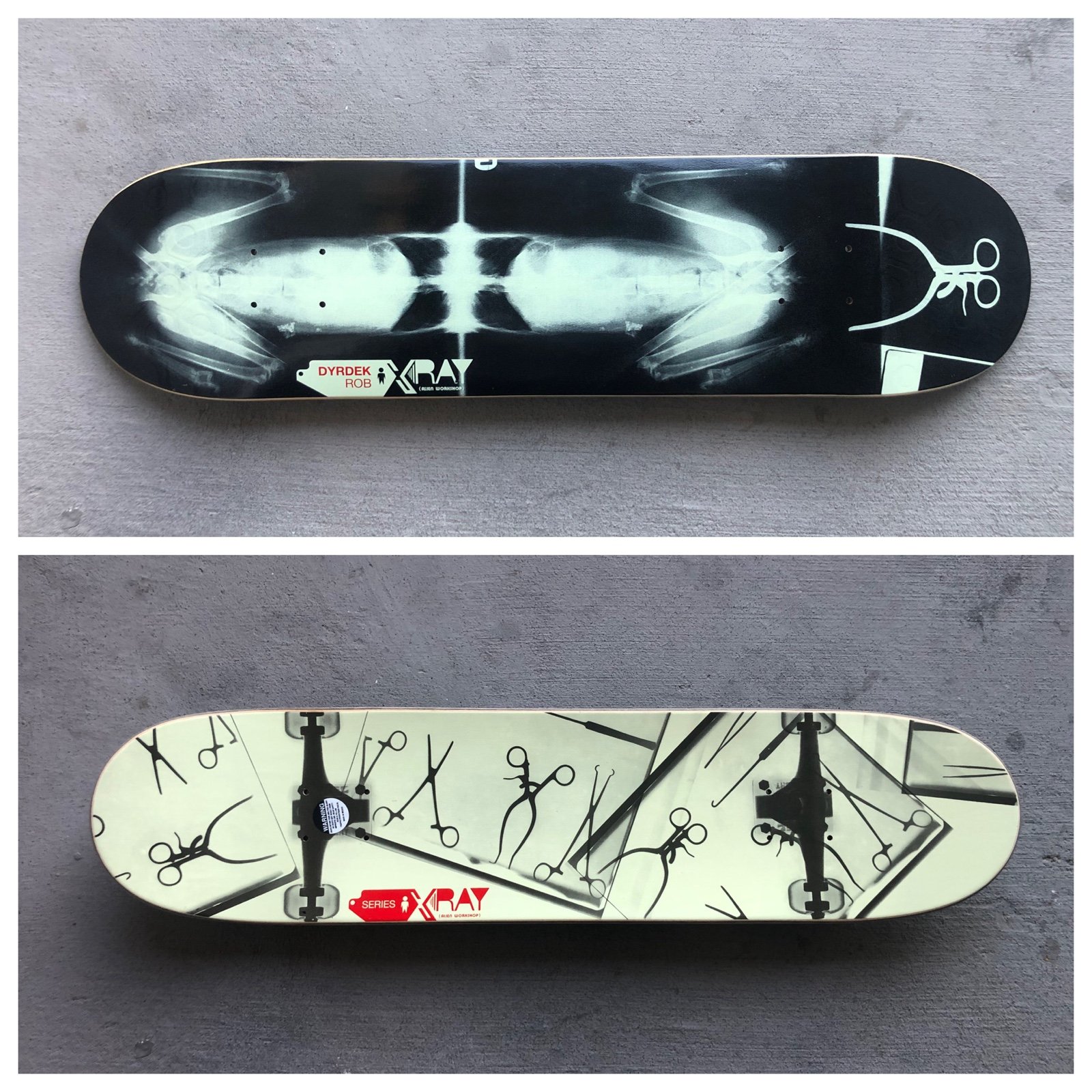 2013 Alien Workshop Rob Dyrdek X-Ray 7.625 Skateboard Deck