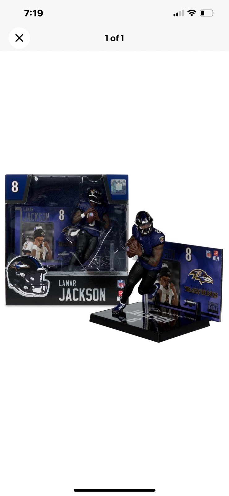 2025 McFarlane Sportspicks - Baltimore Ravens - Lamar Jackson NFL 7” Figure