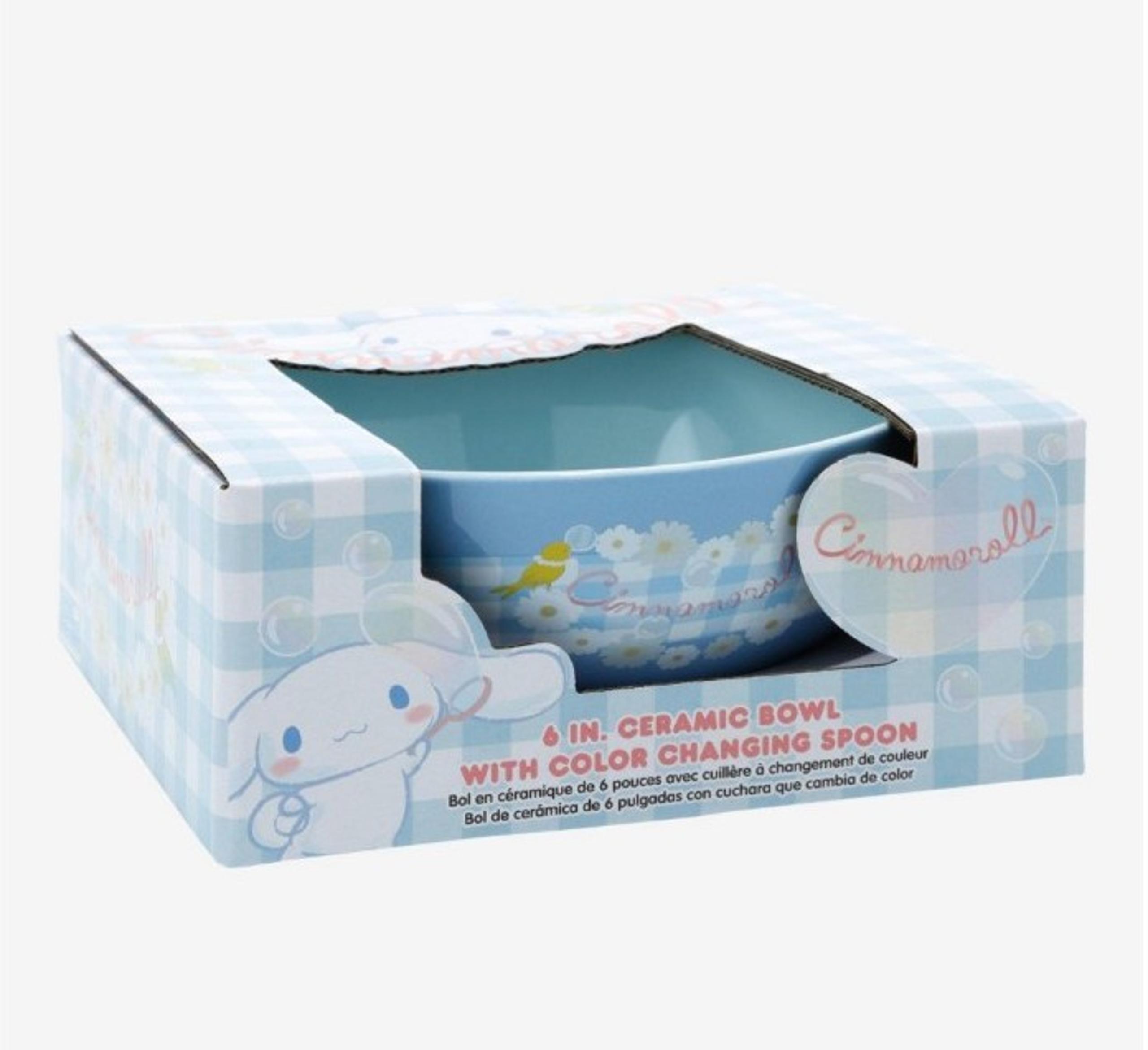 New Cinnamoroll Cereal Bowl & Cold-Reactive Color-Changing Spoon Set