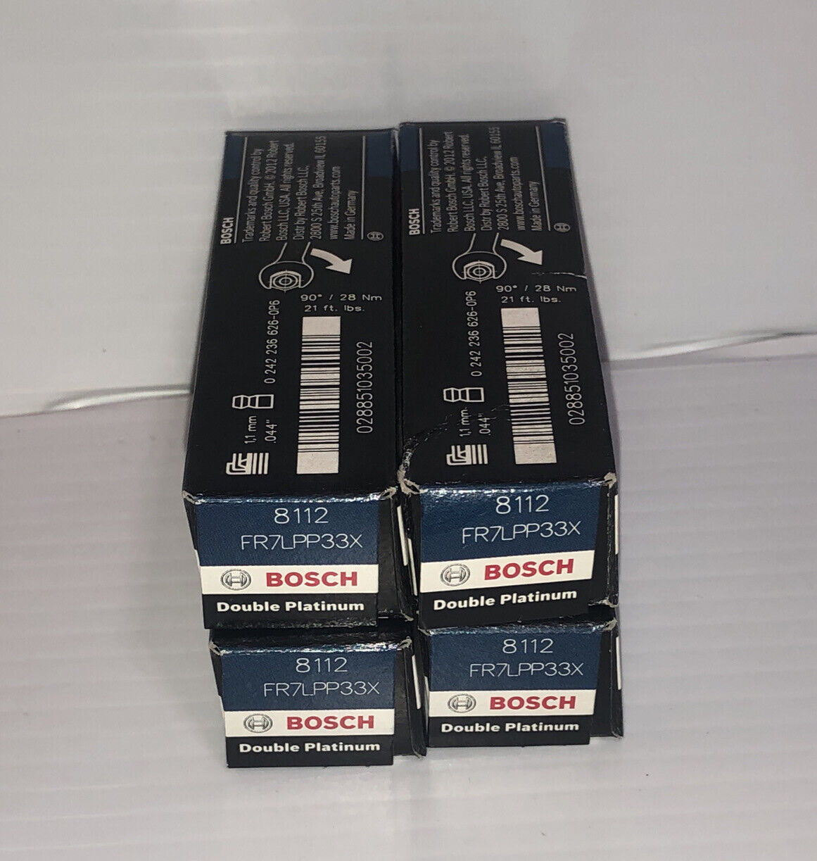 4 New Bosch Double Platinum Spark Plugs For 1990-1997 HONDA ACCORD L4-2.2L