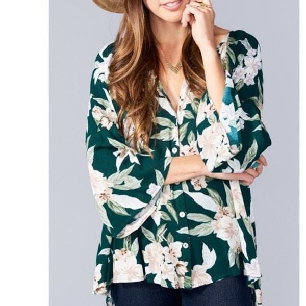 Show Me Your Mumu Catalina Cup Tunic Top Floral Size Small