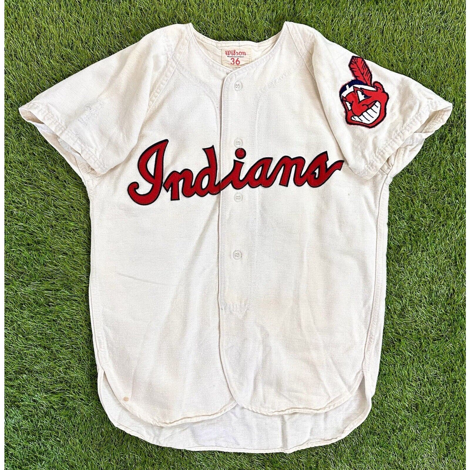 Cleveland Indians Vintage Authentic 1955 Wilson Larry Doby MLB Baseball Jersey
