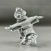 Baccarat France Crystal Ice Skating Santa Claus Paperweight Christmas Signed