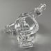 Baccarat France Crystal Ice Skating Santa Claus Paperweight Christmas Signed