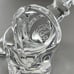 Baccarat France Crystal Ice Skating Santa Claus Paperweight Christmas Signed