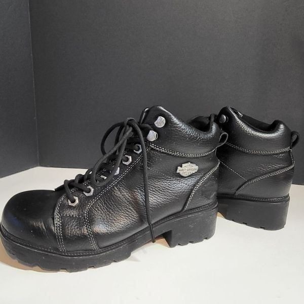 Harley-Davidson Women's Black Leather Ankle Boots