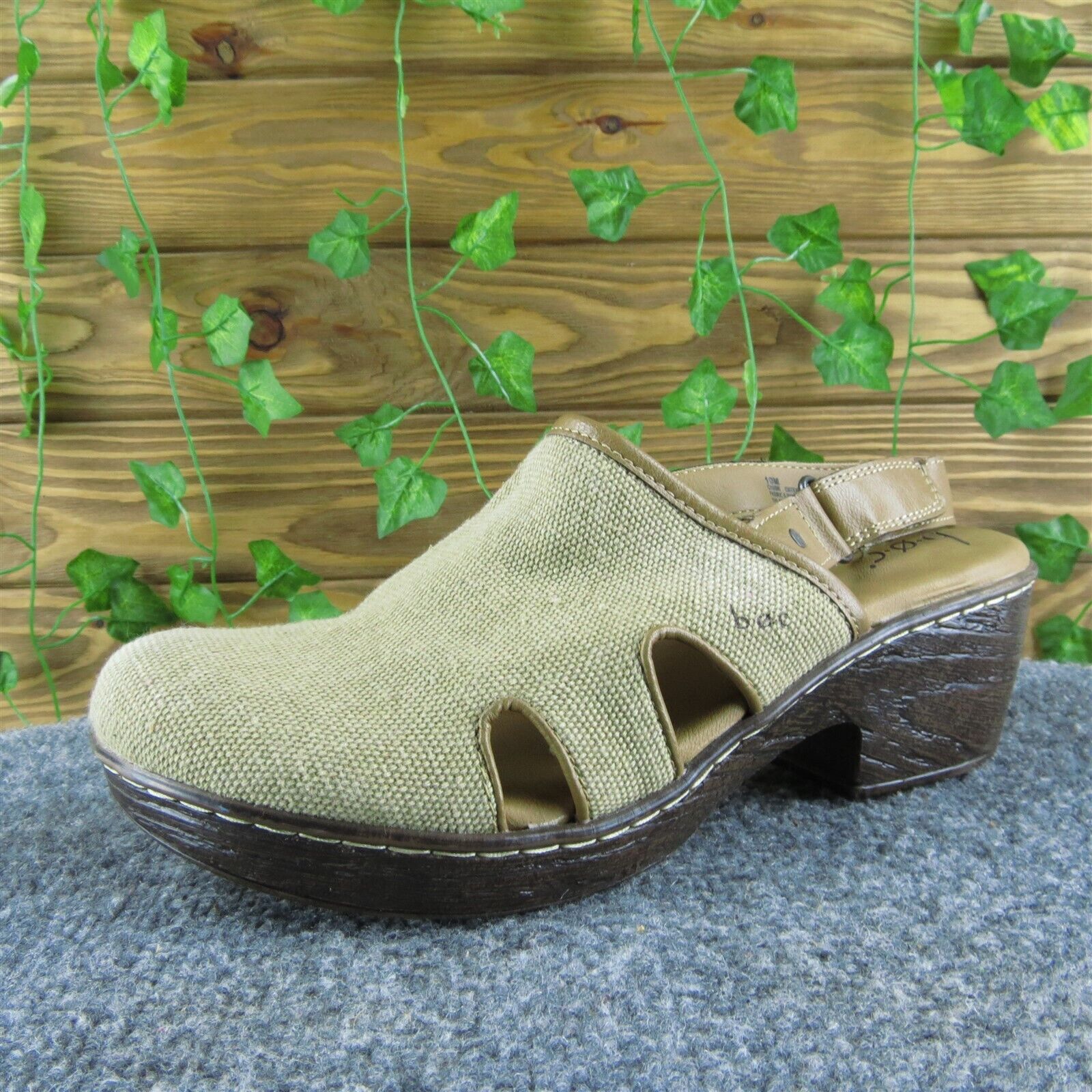 Born Women's Concept Clog Slingback Beige Fabric Size 10M Gently Used 2025
