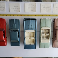 5 vintage 1960's model cars