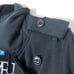 Millard Fillmore Black Cotton Duster Trench Coat Double Breasted Size LG MF-13