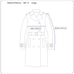 Millard Fillmore Black Cotton Duster Trench Coat Double Breasted Size LG MF-13