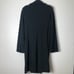 Millard Fillmore Black Cotton Duster Trench Coat Double Breasted Size LG MF-13