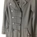 Millard Fillmore Black Cotton Duster Trench Coat Double Breasted Size LG MF-13