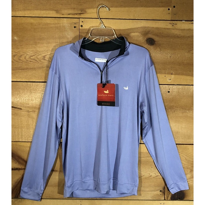 NEW Southern Marsh Half Moon Performance 1/4 ZipPullover Mens Size Small Purple