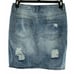 Vanilla Star Medium Wash Denim Distressed Pencil Straight Jean Skirt Size 7/8