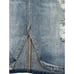 Vanilla Star Medium Wash Denim Distressed Pencil Straight Jean Skirt Size 7/8