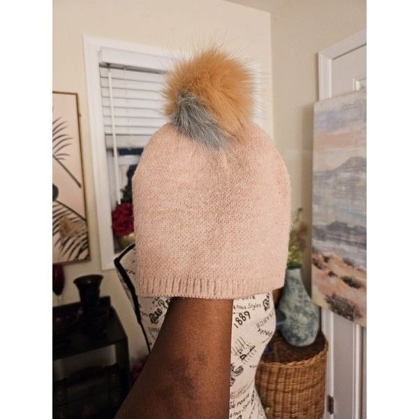 New My Only Blush Pink Acrylic Lightweight Pom hat.